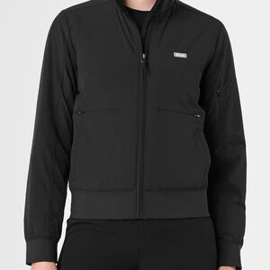 Figs Women's Black Bomber Jacket